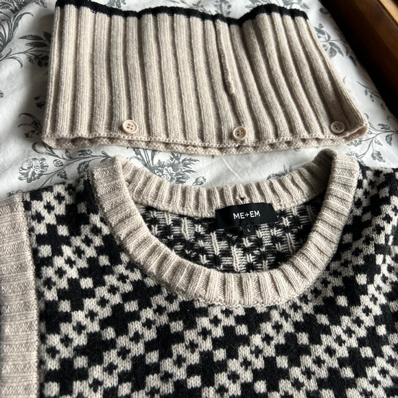 Me+Em Sweater Vest with detachable turtle neck. Size Large. - Picture 6 of 8